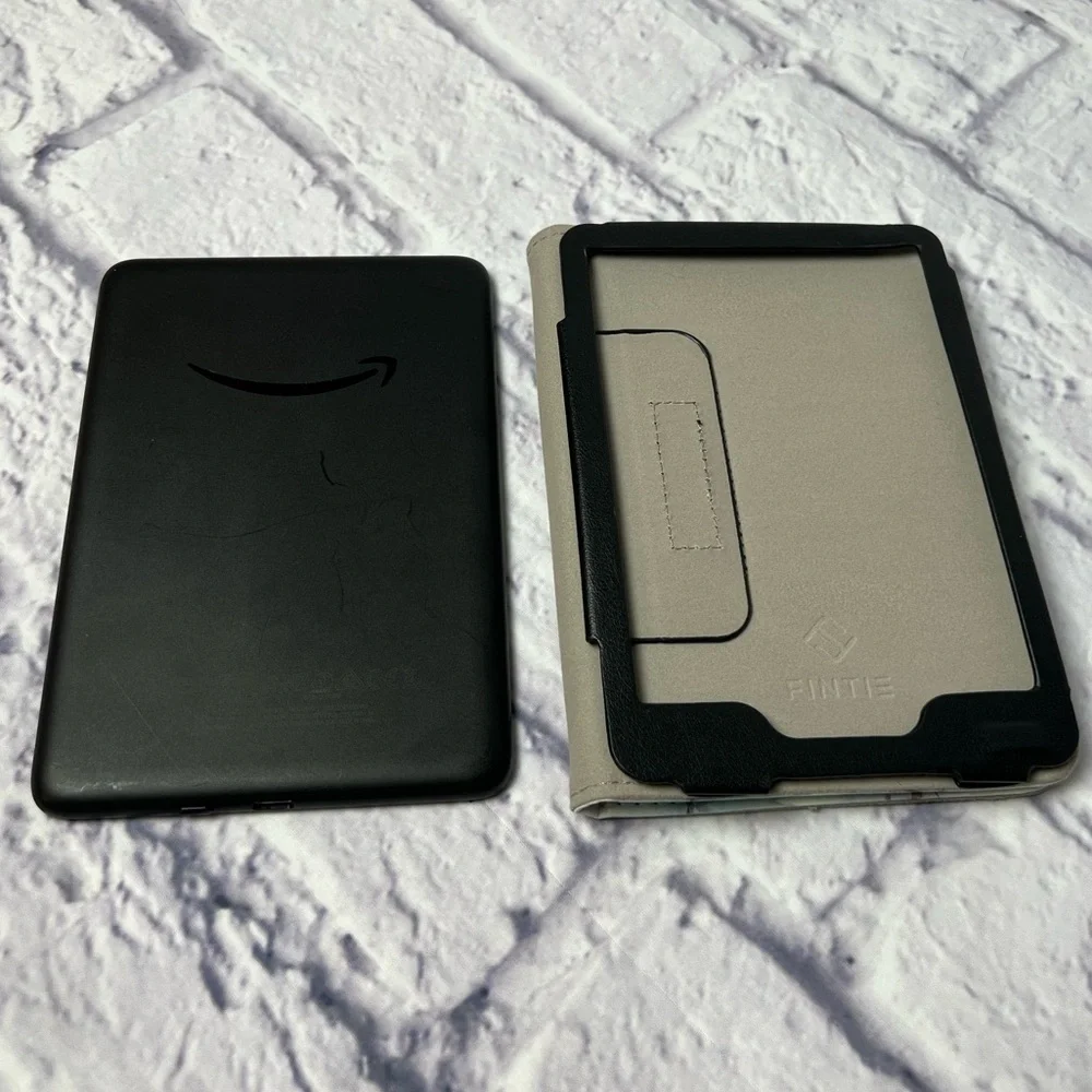 Marble Gold Accent Tablet Case - Light Blue & Black